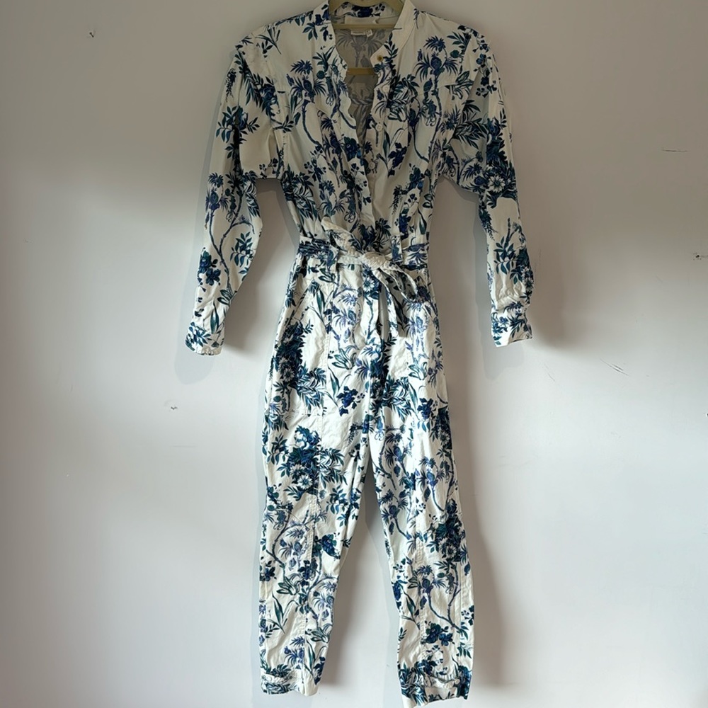 Anthropologie belted jumpsuit